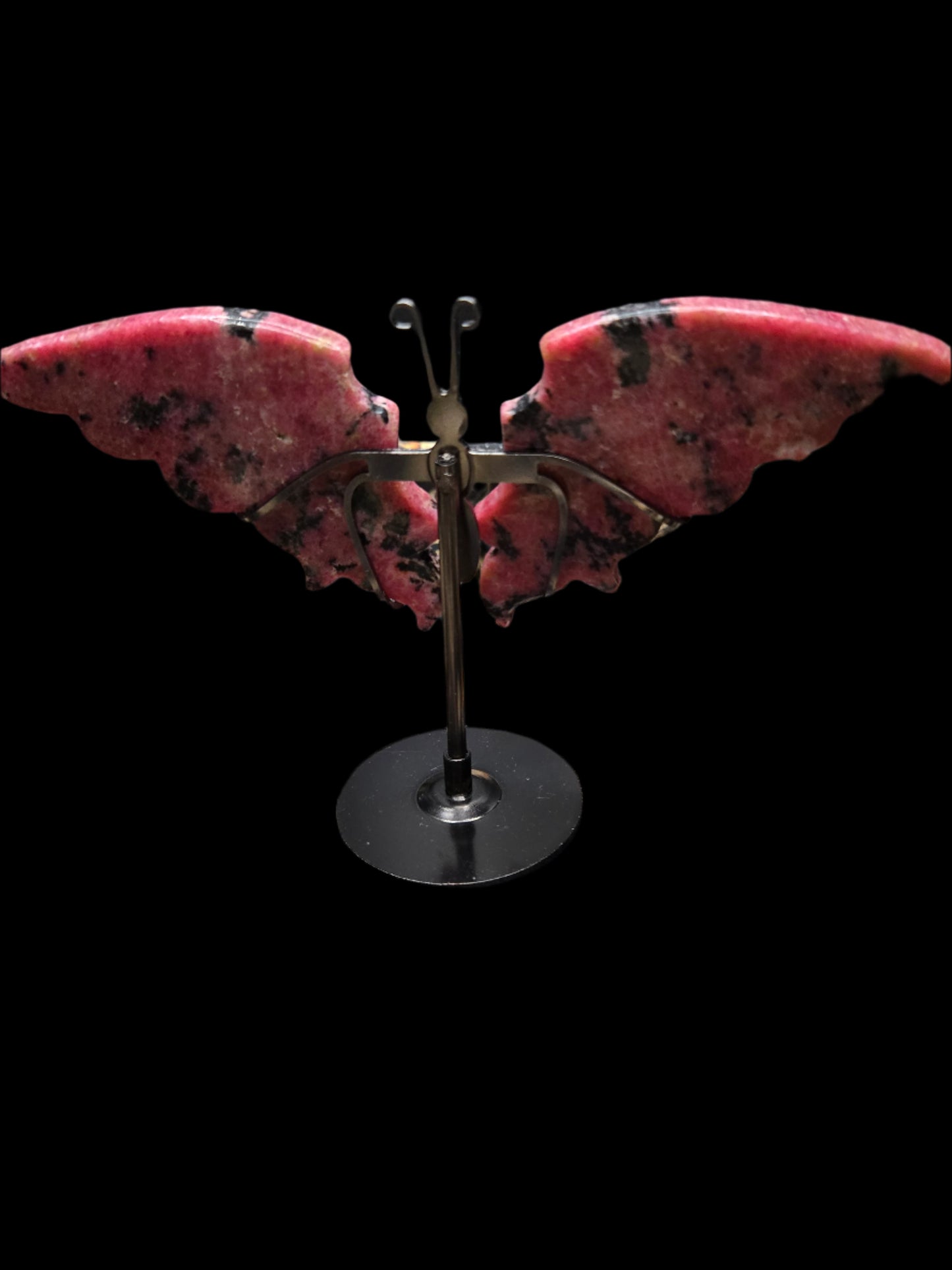 Hand Carved Rhodonite Butterfly Wings
