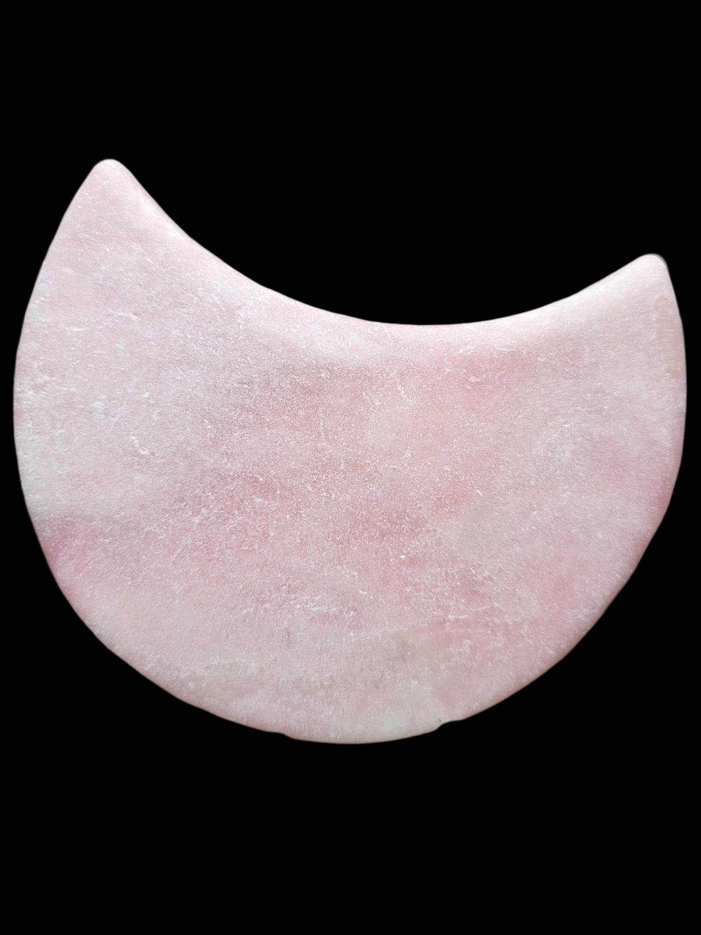 Pink Opal Moon Carving
