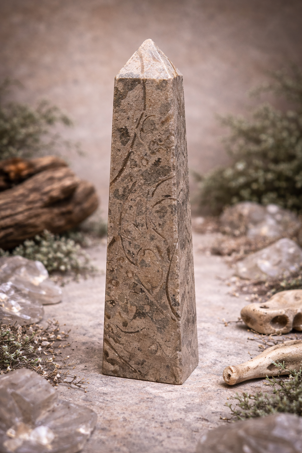 Polished Fossil Stone Tower