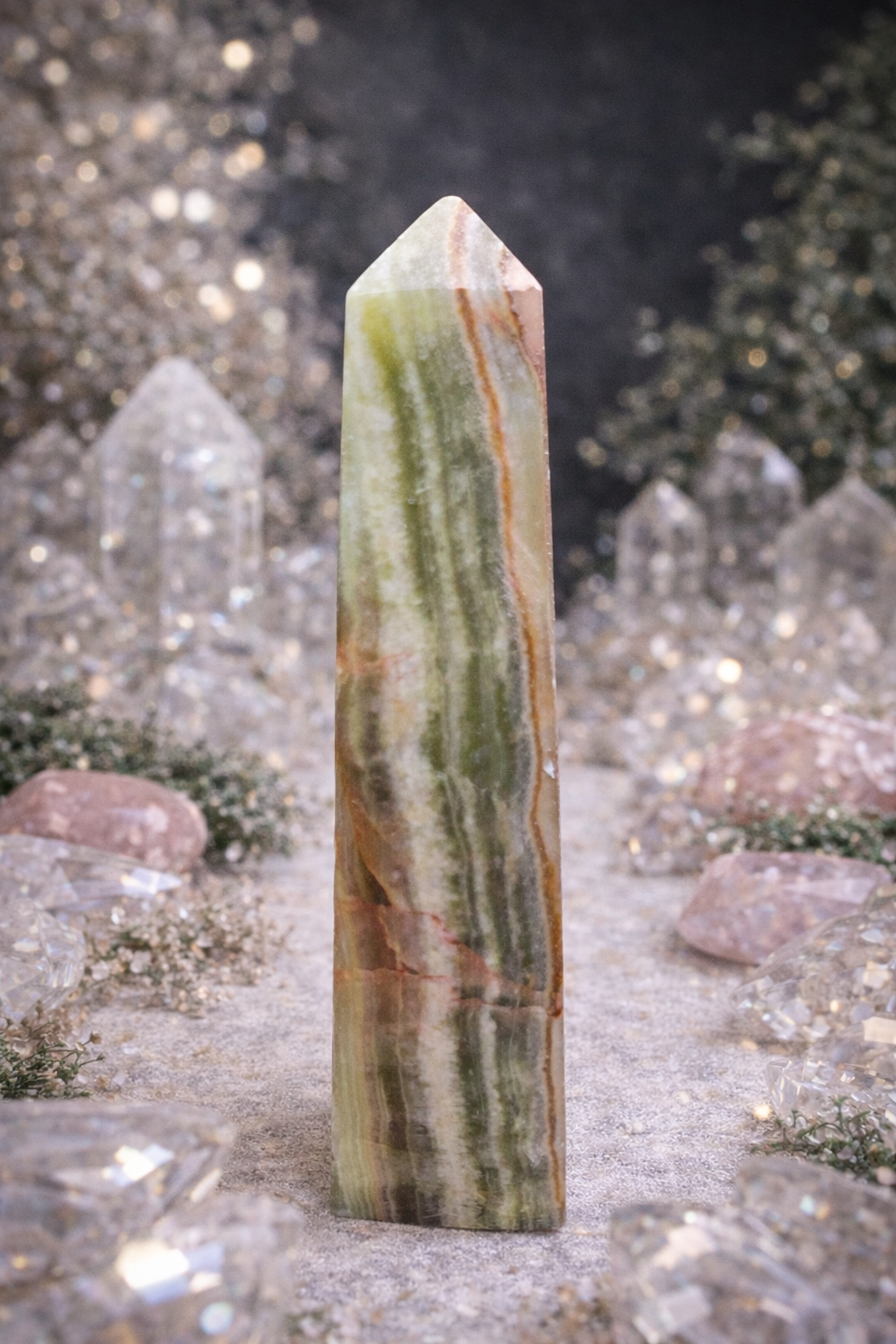 Green Banded Onyx Tower