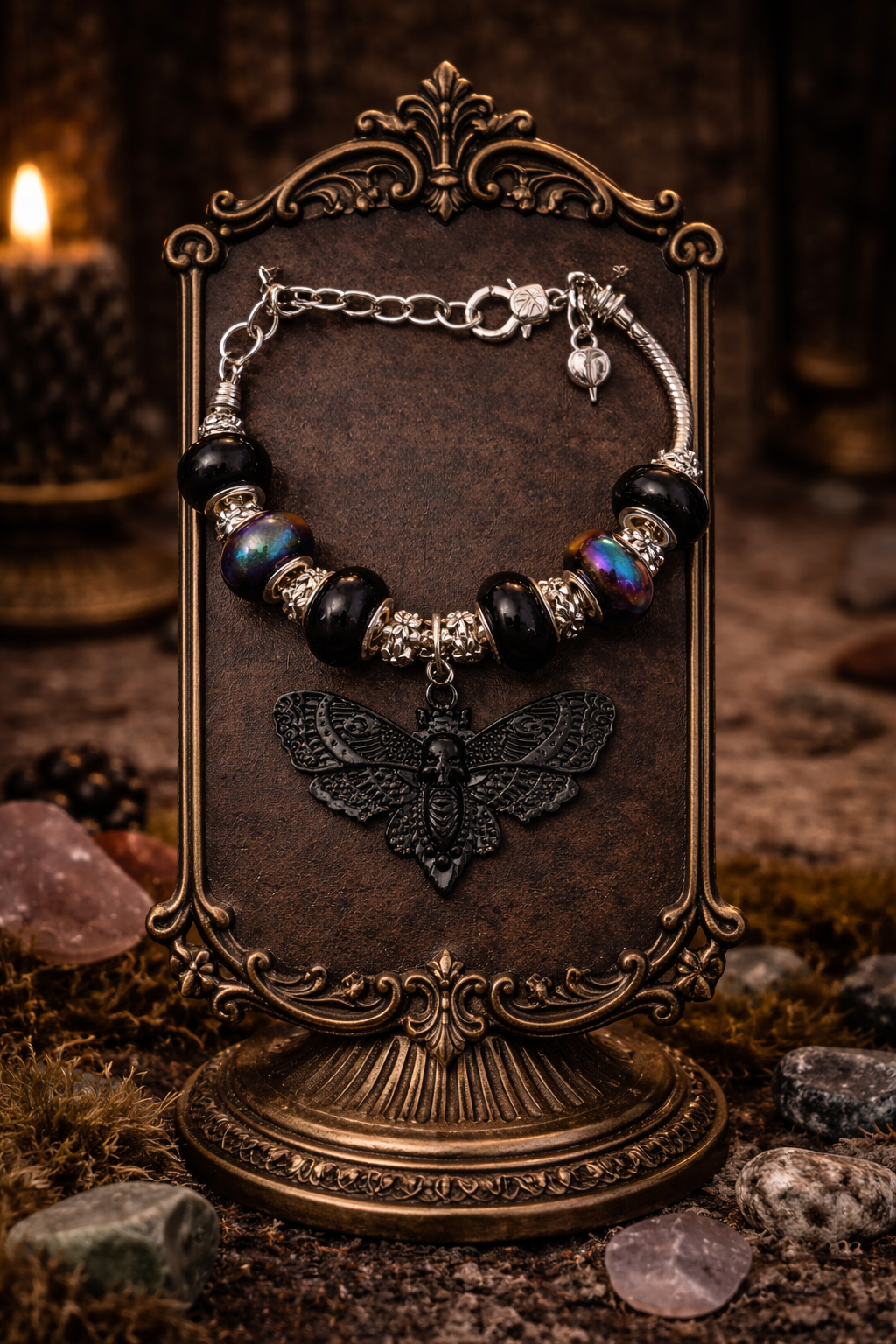Death’s Head Moth Charm Bracelet