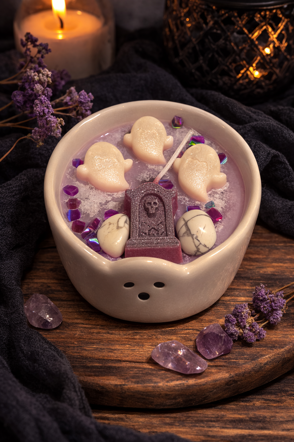 Handmade Ghost Soy Candle – Apple, Musk, Cane Sugar; Vanilla Bean