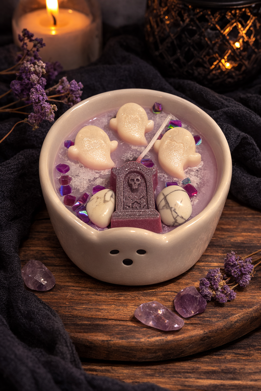 Handmade Ghost Soy Candle – Apple, Musk, Cane Sugar; Vanilla Bean