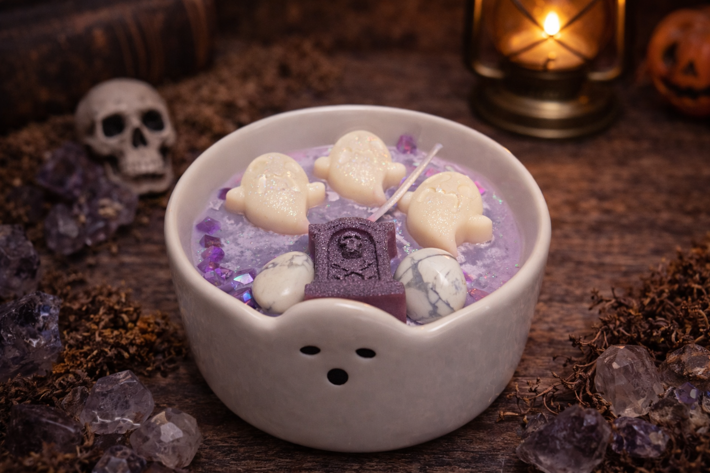 Handmade Ghost Soy Candle – Apple, Musk, Cane Sugar; Vanilla Bean