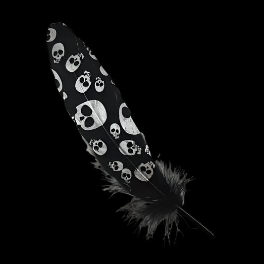 Skull Pattern Goose Feather