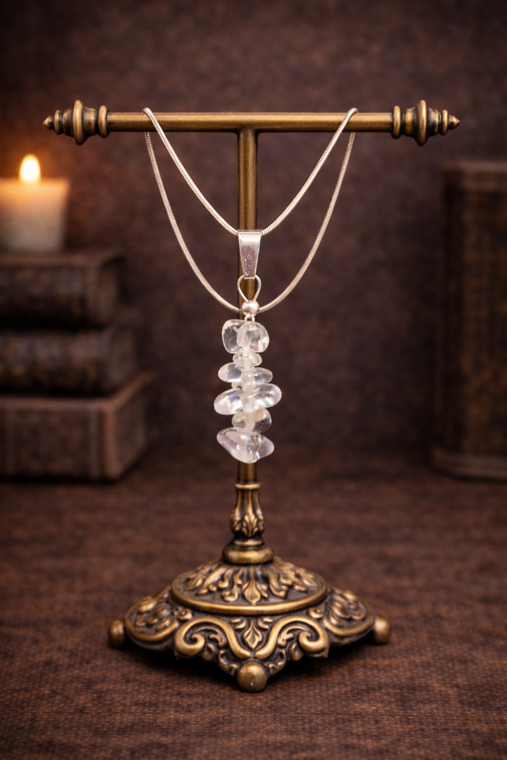 Handmade Crystal Chip Necklace