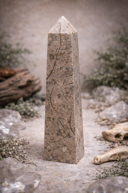 Polished Fossil Stone Tower