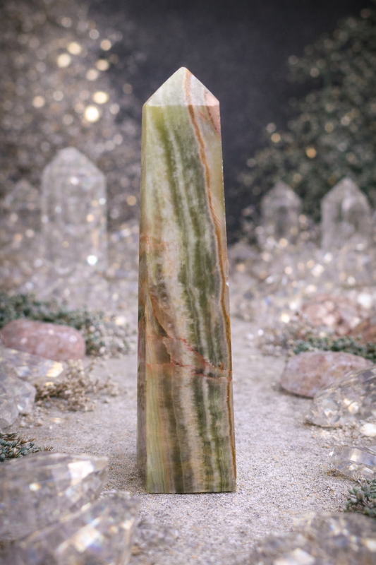 Green Banded Onyx Tower