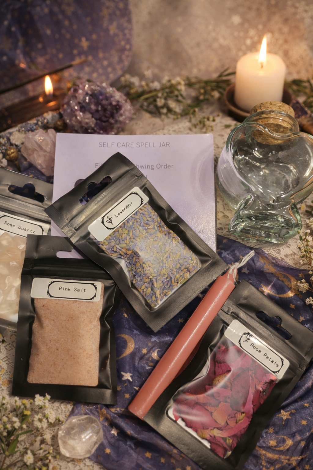  all inclusive kit includes everything you need to create your own spell jar, encouraging relaxation, mindfulness, and inner balance